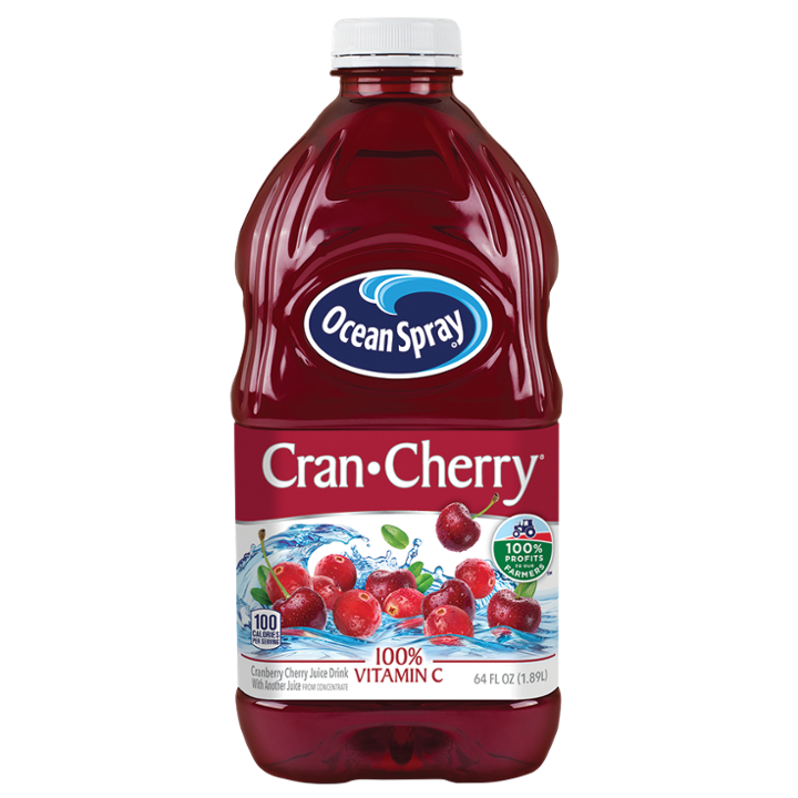 (2 Pack) Ocean Spray Juice, Cran-Cherry, 64 Fl Oz, 1 Count