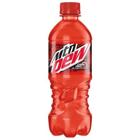Mountain Dew Code Red Cherry Soda Pop  20 Oz Bottle