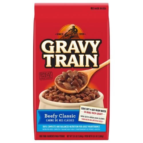 Gravy Train Beefy Classic Dry Dog Food  3.5-Pound Bag