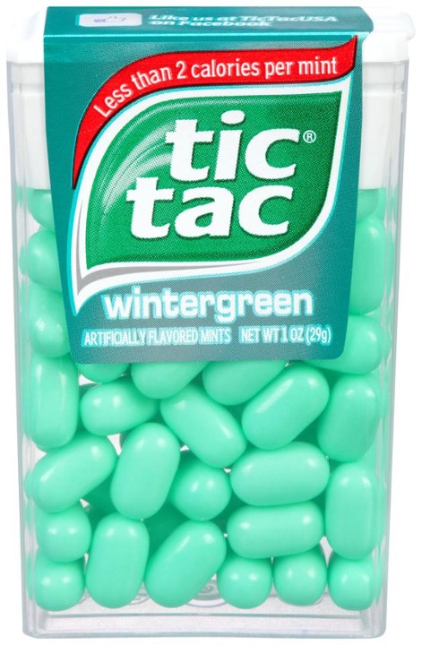 Tic Tac Fresh Breath Mints  Wintergreen  Hard Candy Mints  1 Oz Single Pack
