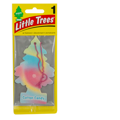 C15-U1P10282 Little Trees Hanging Paper Car Air Freshener, Cotton Candy