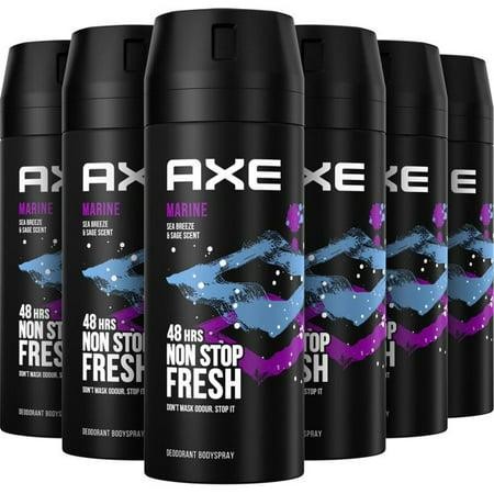 Axe Marine Deodorant Body Spray for Men 150ml / Pack of 6