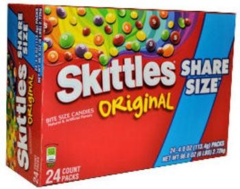 SKITTLES Original Chewy Candy, Share Size, 4 Oz Bag - 4.048 Oz