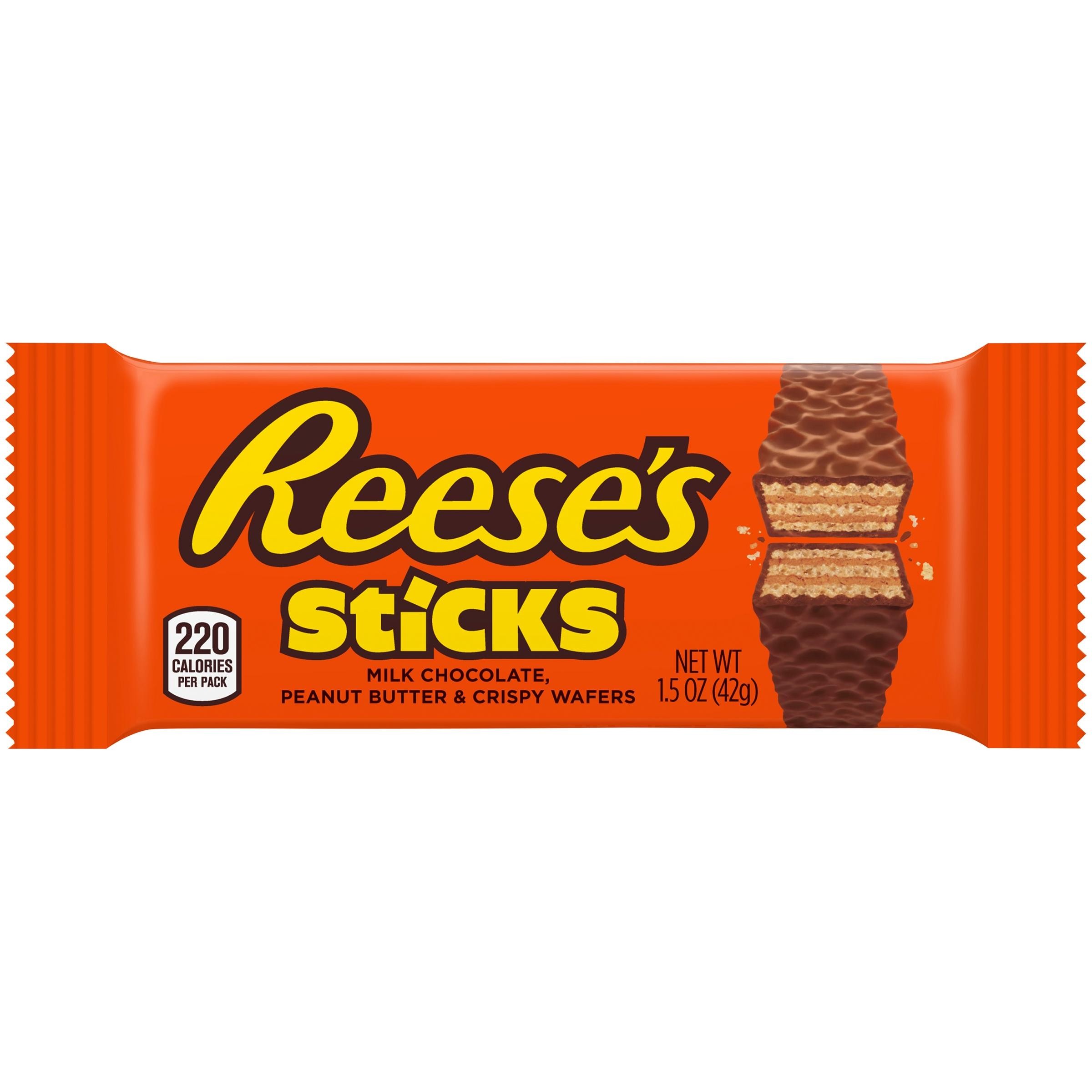 Reese's Sticks Crisp Wafer Milk Chocolate Peanut Butter Candy Bar 1.5 Oz