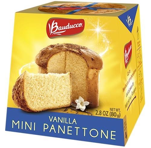 Bauducco Mini Panettone Vanilla, Moist & Fresh Traditional Italian Recipe, Italian Traditional Holiday Cake, 2.8 Oz
