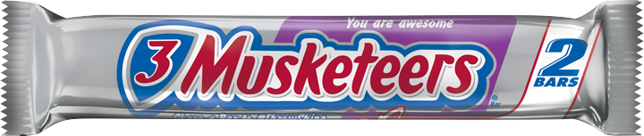 3 Musketeers Sharing Size Chocolate Candy Bar - 3.28 Oz