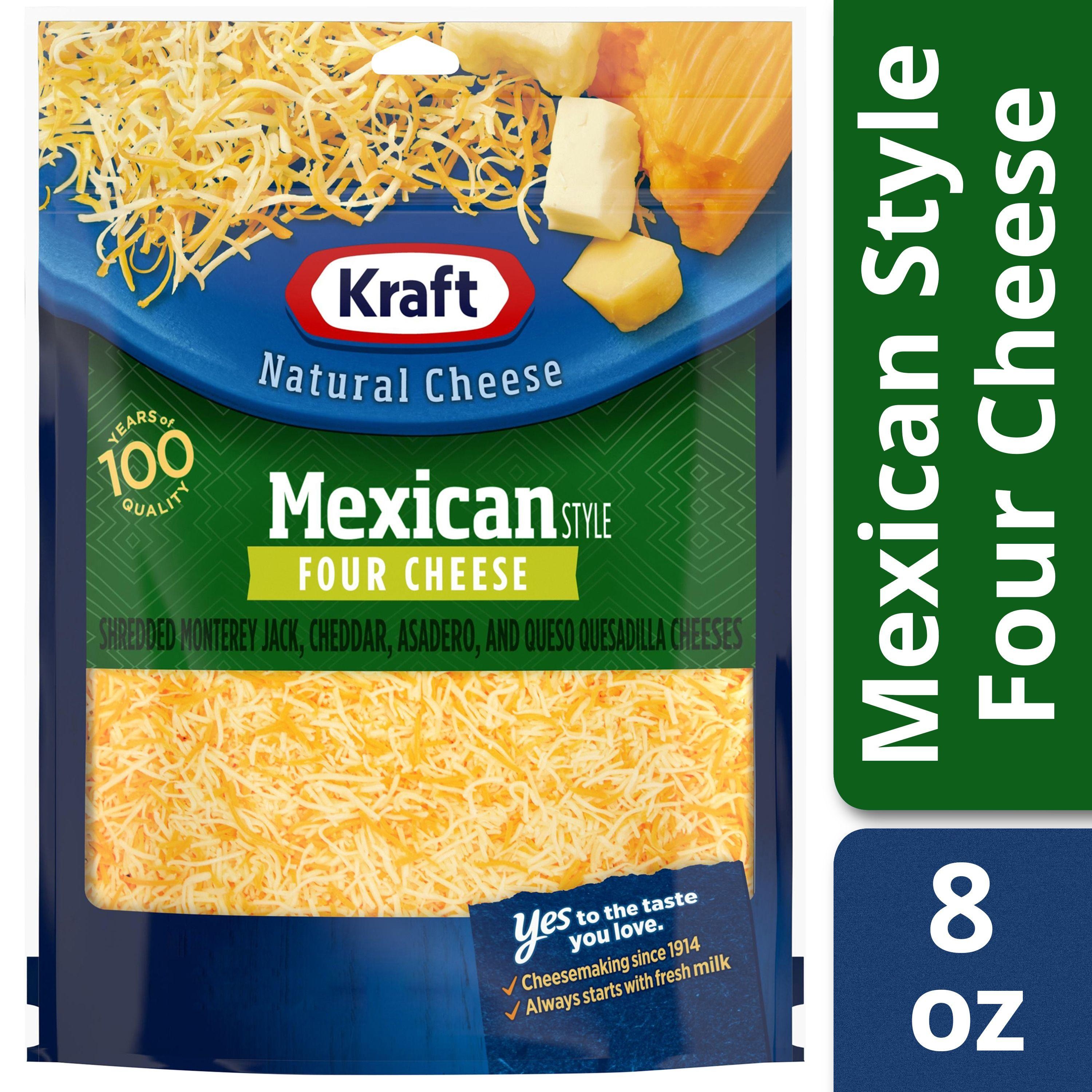 Kraft Shredded 4 Cheese Mexican Blend, 8 Oz