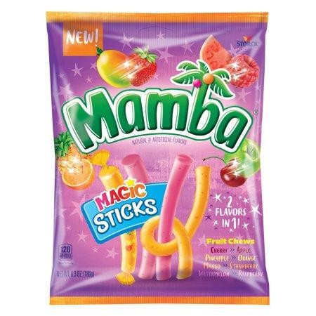 Mamba Magic Sticks-Chewy Fruity Candy Sticks - 6.3 Oz