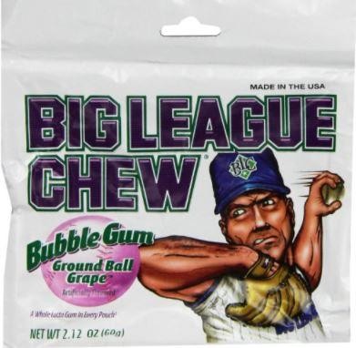 Ford Gum  Big League Chew  Bubble Gum  Ground Ball Grape 2.12-Ounce Bag (12 Count)