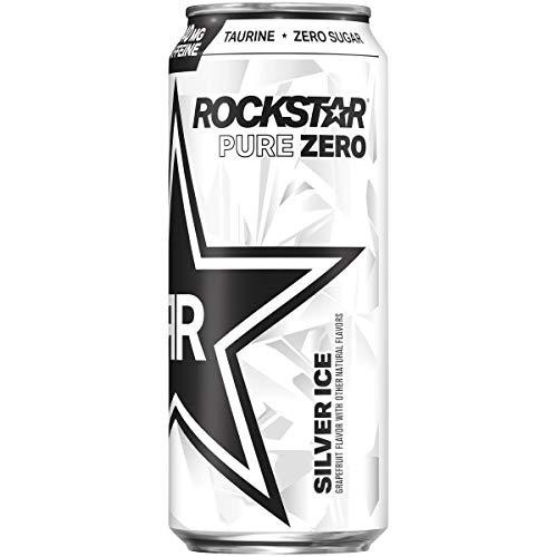 Rockstar Energy Drink, Zero Calorie, Silver Ice - 16 Fl Oz