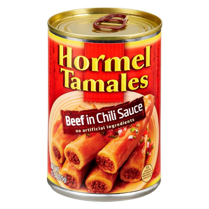 Hormel Tamales Beef in Chili Sauce, Can, 15 Oz