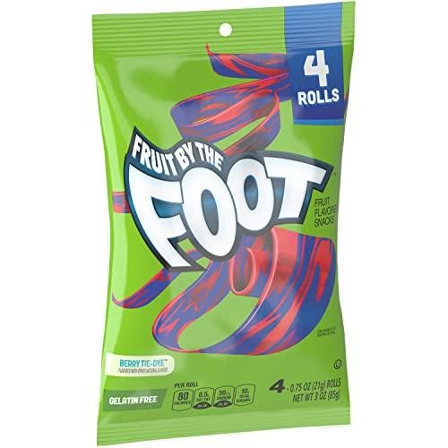 Fruit by the Foot Fruit Flavored Snacks, Berry Tie-Dye, 4 Ct