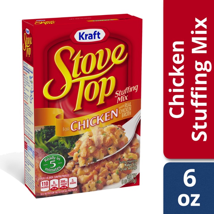 Stove Top Chicken Stuffing Mix Side Dish  6 Oz Box