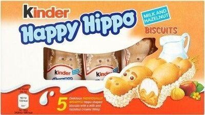 Happy Hippo Milk and Hazelnut Biscuits 5 X (103g)