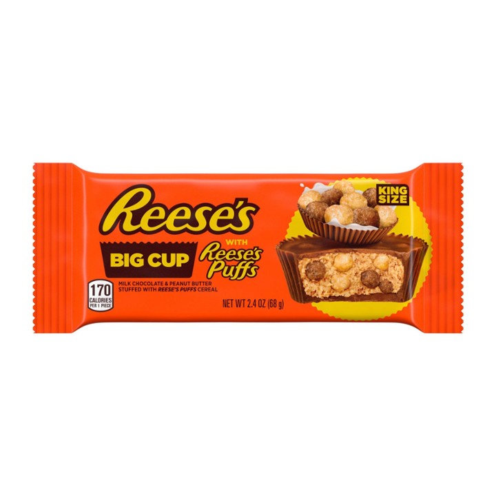 Reese's Big Cup, Candy, Gluten Free, King Size Milk Chocolate Peanut Butter - 2.4 Oz