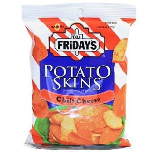 Poore Brothers Tgif Potato Skins Chili Cheese Flavor, 3-Ounces (Pack of 6)