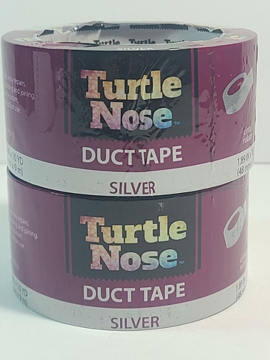 The Turtle Nose Duct Tape Silver 1.89x 10 Yard 2 Pack Total 20 Yards