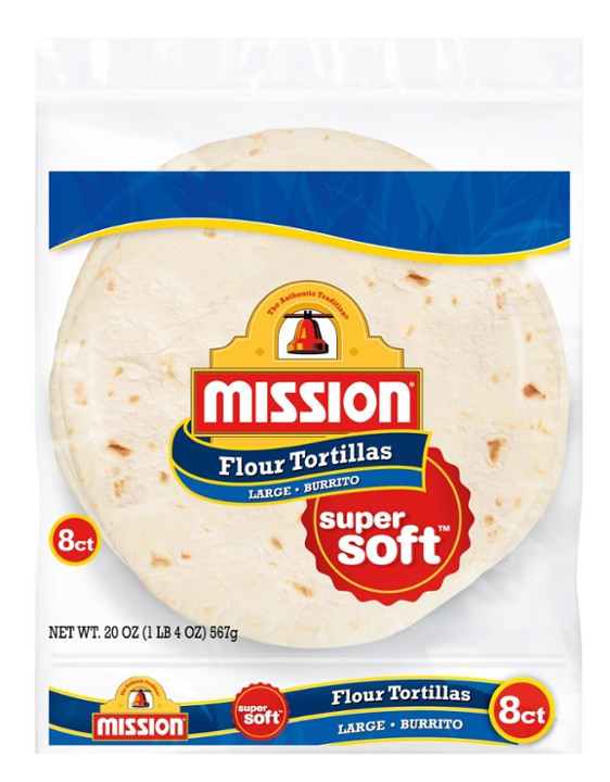 Mission Burrito Size Flour Tortillas - 20oz/8ct