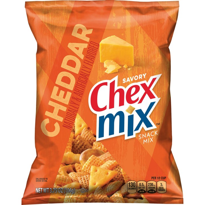 Chex Mix Savory Snack Mix  Cheddar  3.75 Oz Snack Bag