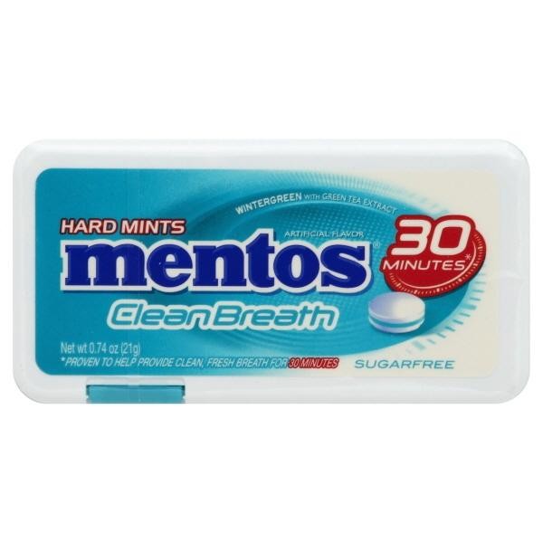 Mentos Clean Breath Hard Mints 0.74 OZ, Wintergreen