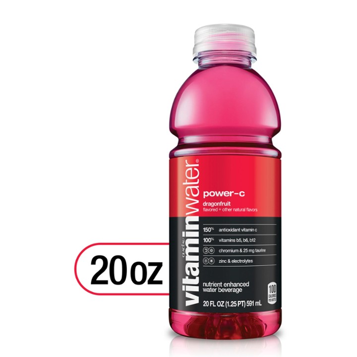 Glaceau Vitaminwater Beverage, Nutrient Enhanced, Power-C Dragonfruit Dragonfruit - 20.0 Fl Oz
