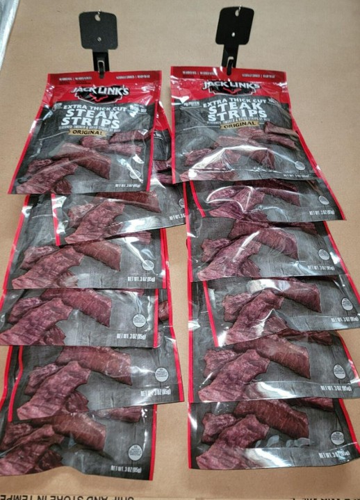 12  Pk Jack Links Premium Beef Orig Extra Thick Cut Steak Strips