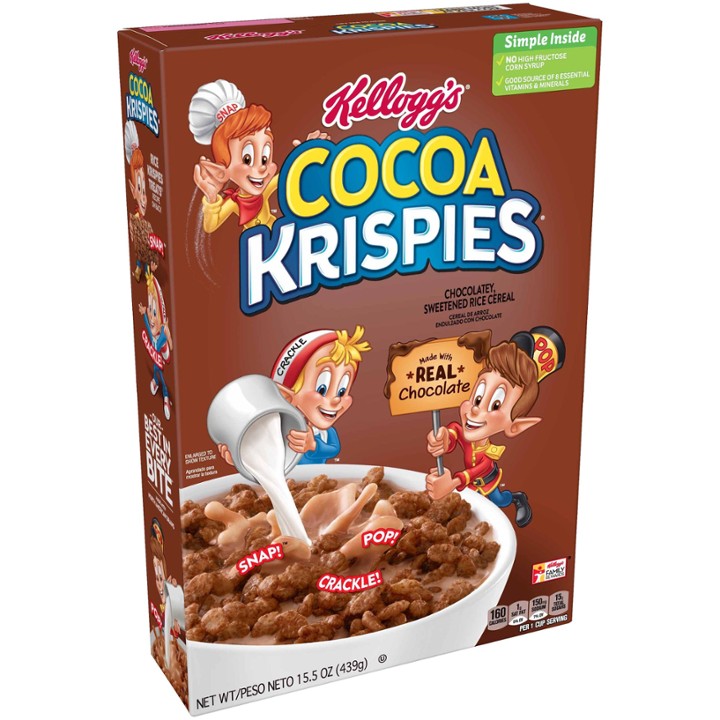 Cocoa Krispies Chocolatey Sweetened Rice Cereal 15.5 Oz (439g)