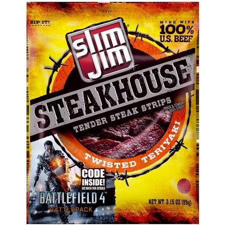 Slim Jim Twisted Teriyaki Tender Steak Strip  3.15 Oz.
