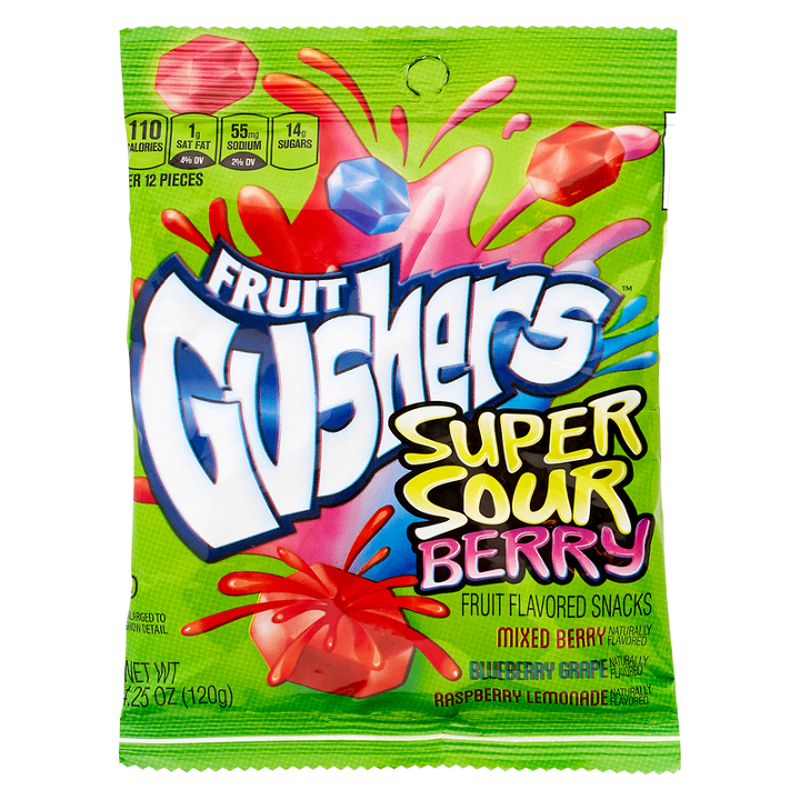 Fruit Gushers Super Sour Berry 4.25oz