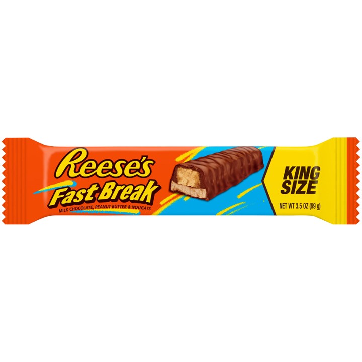 Reese's King Size Candy, Gluten Free, Bar Milk Chocolate, Peanut Butter and Nougat - 3.5 Oz