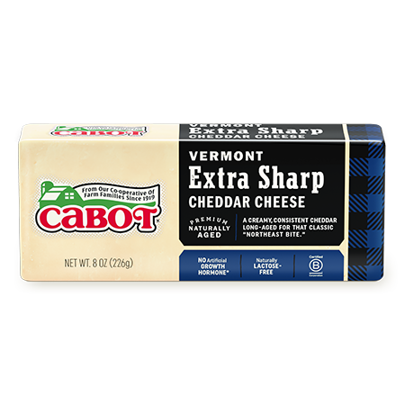 Cabot Premium Naturally Aged Cheddar Cheese, Extra Sharp - 8 Oz