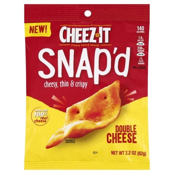 Cheez-It Snap'd Double Cheese Chips 2.2 Oz Bagged
