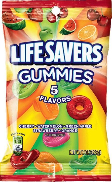 Life Savers Assorted Fruit Flavors 7 Oz. Candy 11651 Pack of 12 - All