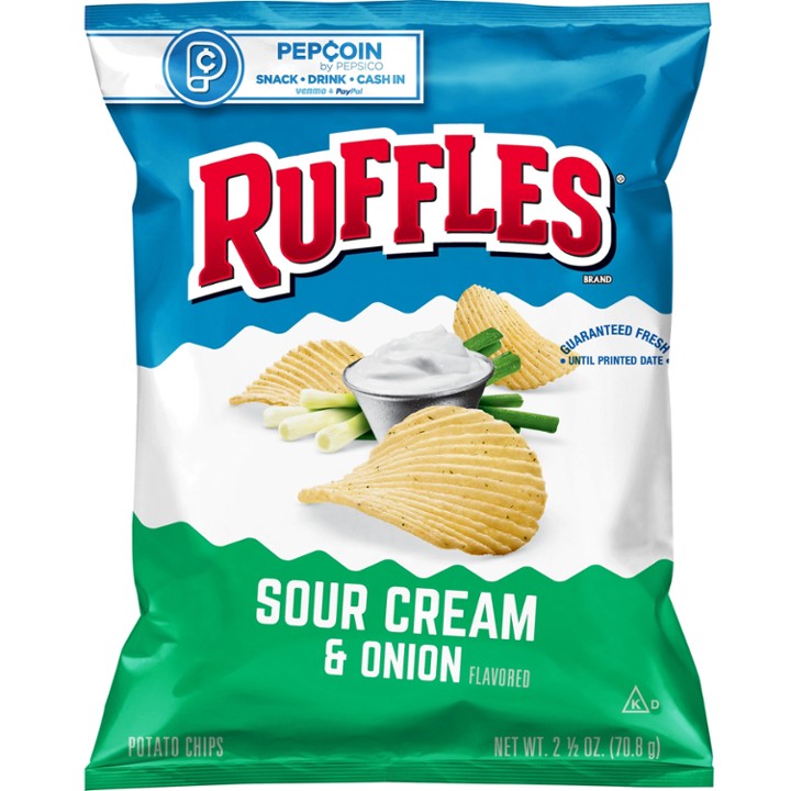 Ruffles 2.5 Oz Sour Cream & Onion