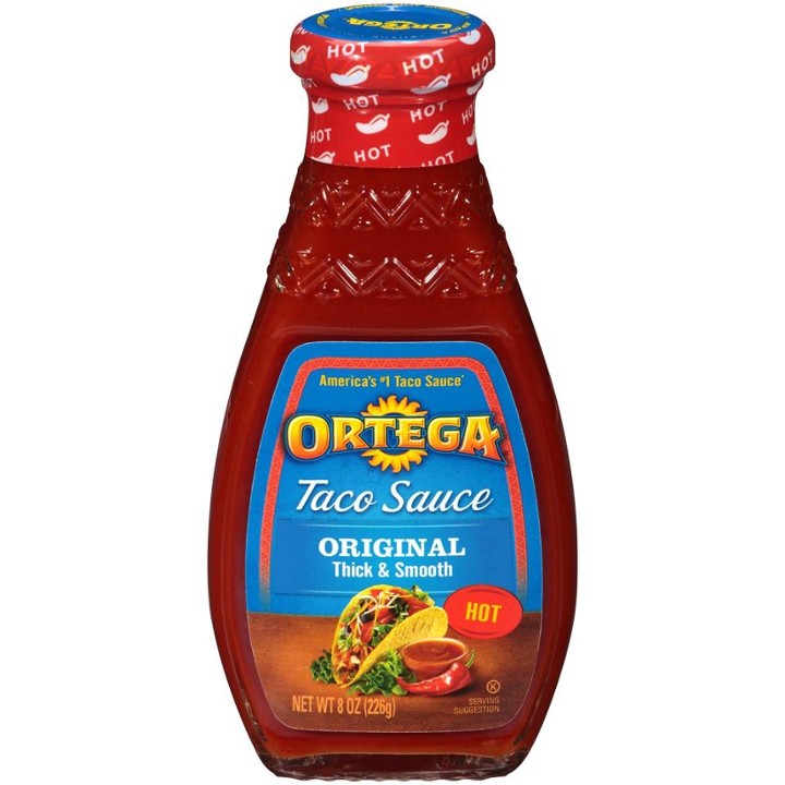 Ortega Taco Sauce, Hot, 8 Oz