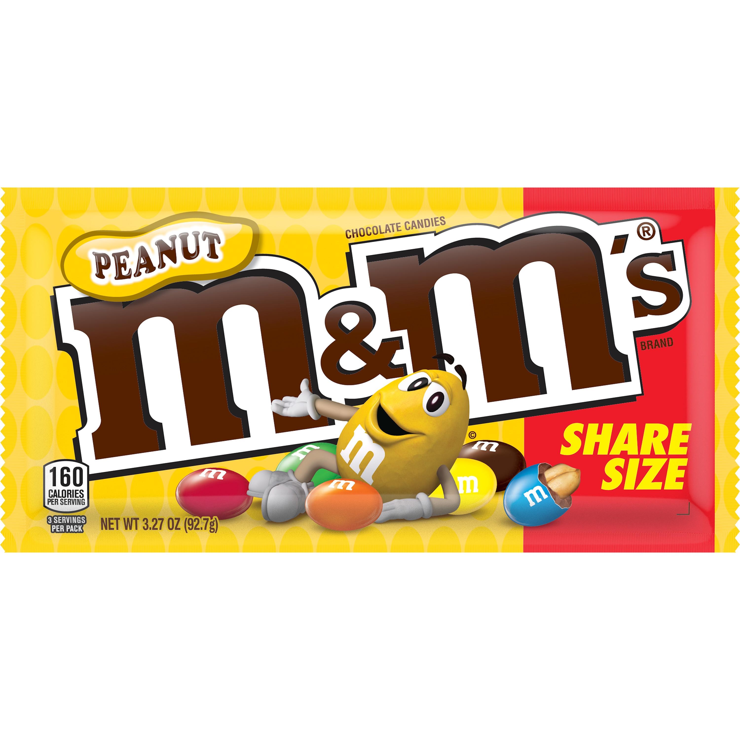M&M's Peanut Chocolate Candies 3.27 Oz