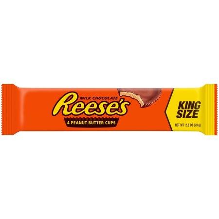 Reese's King Size Cups Candy, Individually Wrapped Milk Chocolate Peanut Butter - 0.7 Oz X 4 Pack