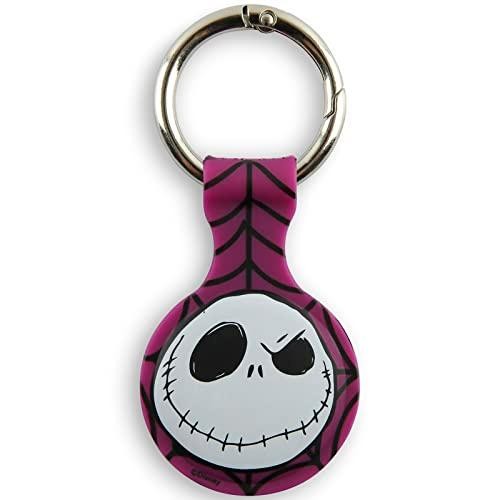 Disney the Nightmare Before Christmas Holder for Apple AirTag - Silicone AirTag Holder Case with Keychain for Dog, Bags, Keys - Jack Skellington Hallo