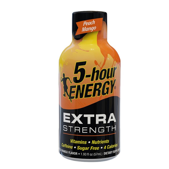5 Hour Energy 758124 1.93 Oz Extra Strength Energy Shot - Peach Mango -12 Pack