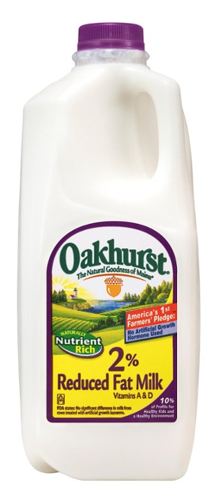 Oakhurst 2% Reduced Fat Milk, Half Gallon
