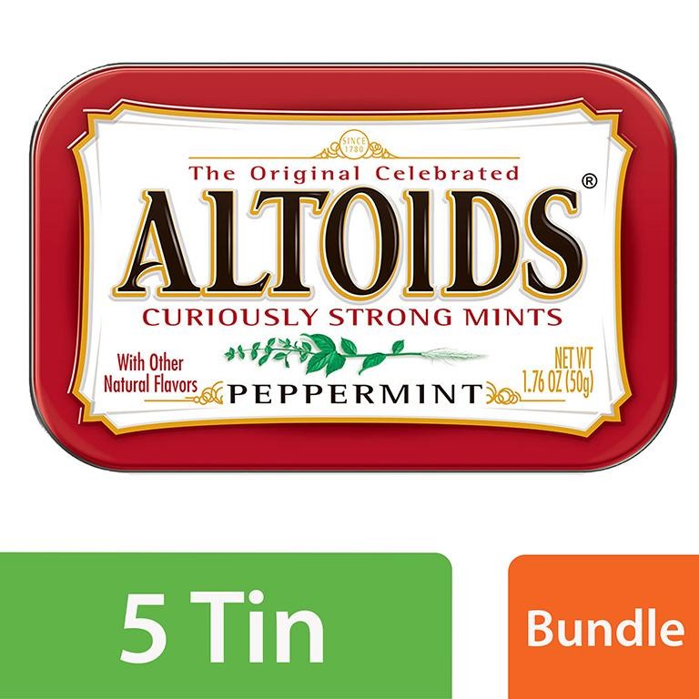 Altoids Classic Peppermint Breath Mints Hard Candy - 1.76 Oz Tin