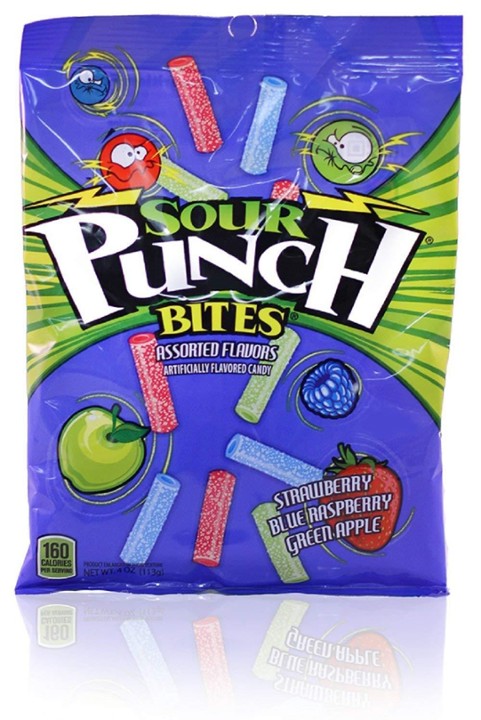 SOUR PUNCH Bites, Assorted Flavors Chewy Candy, 5 Oz