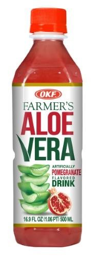 OKF Farmers Aloe Drink, Pomegranate, 16.9 Fl Oz
