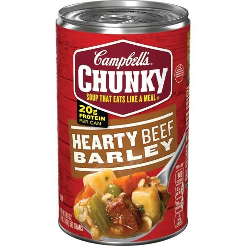 Campbell's Chunky Soup,Â Hearty Beef Barley Soup, 18.8 Ounce Can