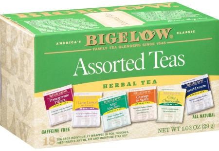 Assorted Herbal Teas  -6x18 Bag