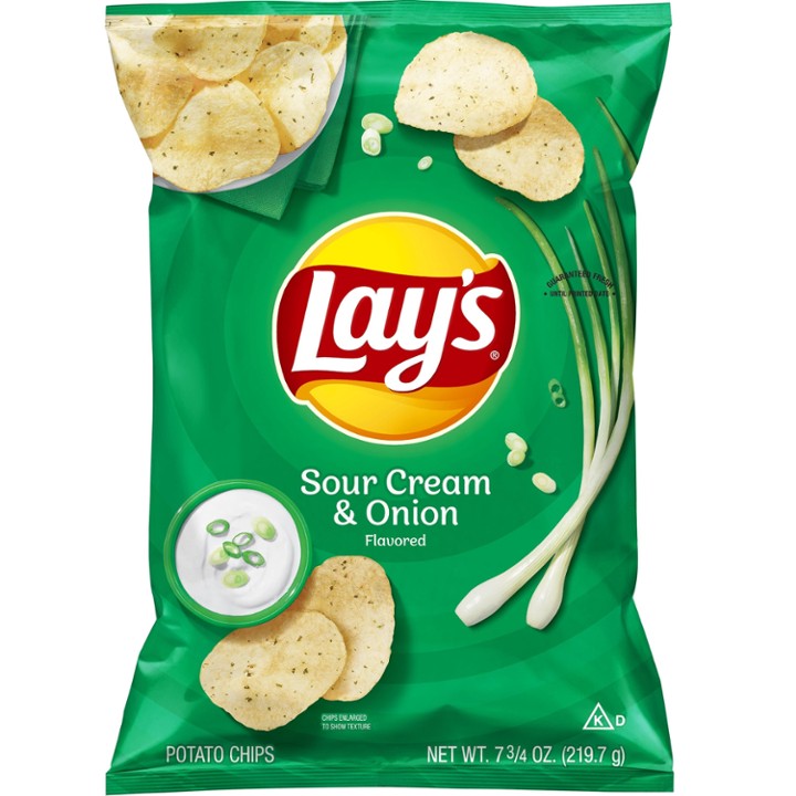 Lay S Potato Chips  Sour Cream & Onion Flavor  7.75 Oz Bag
