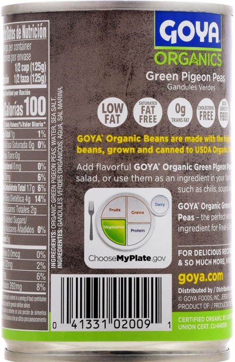 Organics Green Pigeon Peas