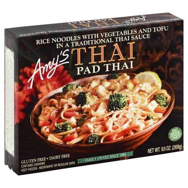 Amy's Tofu Pad Thai with Rice Noodles, 4 Pack 4 X 9.5 Oz Boxes