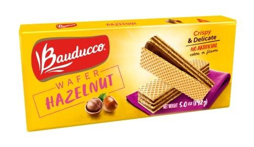 Bauducco Hazelnut Wafers - Crispy Wafer Cookies with 3 Delicious, Indulgent Decadent Layers of Hazelnut Flavored Cream - Delicious Sweet Snack or Dese