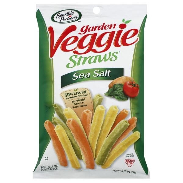 Sensible Portions Sea Salt Garden Veggie Straws, 2.75 Oz